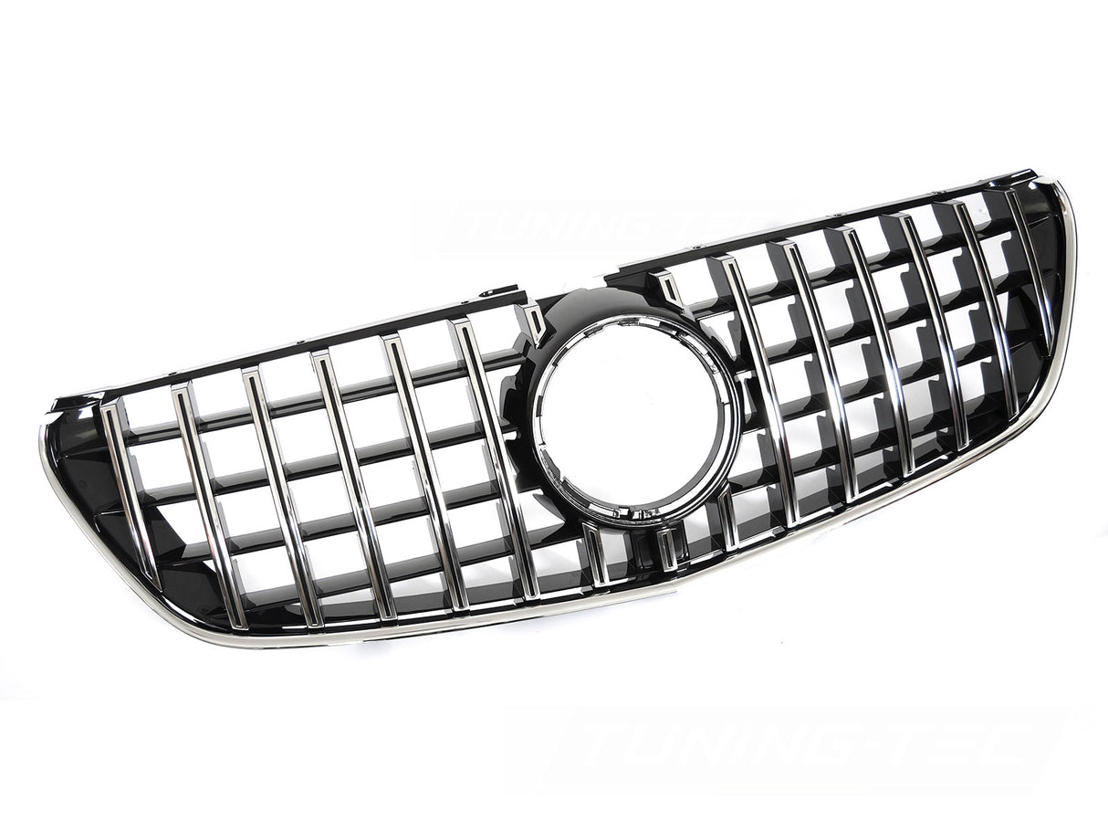 Sport Kühlergrill schwarz chrom für Mercedes V-Klasse W447 2014-2019, Tuning Zubehör