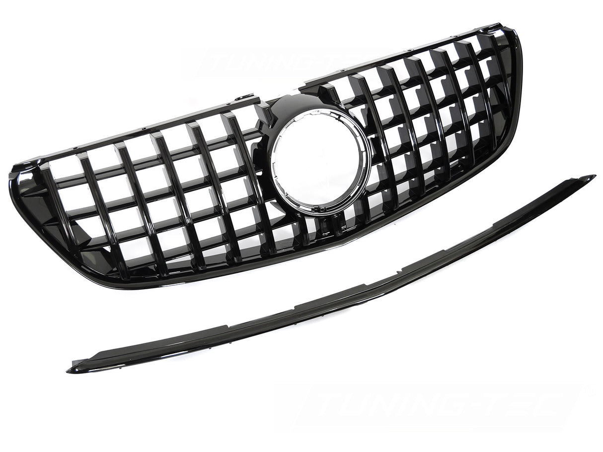 Sport Kühlergrill Glanz Schwarz Mercedes V-Klasse W447 2014-2019 Tuning Zubehör