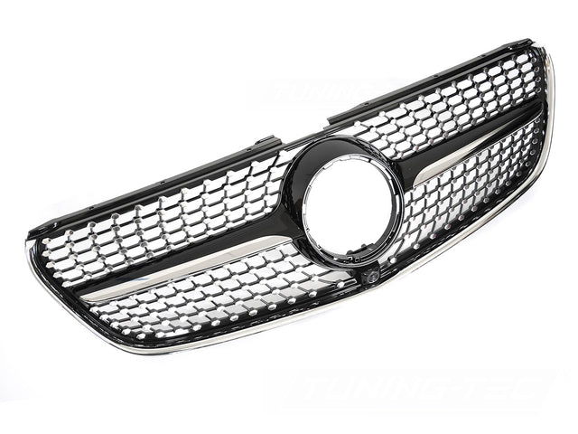 Diamond Kühlergrill schwarz Chrom Mercedes V-Klasse W447 2014-2019 Tuning Zubehör