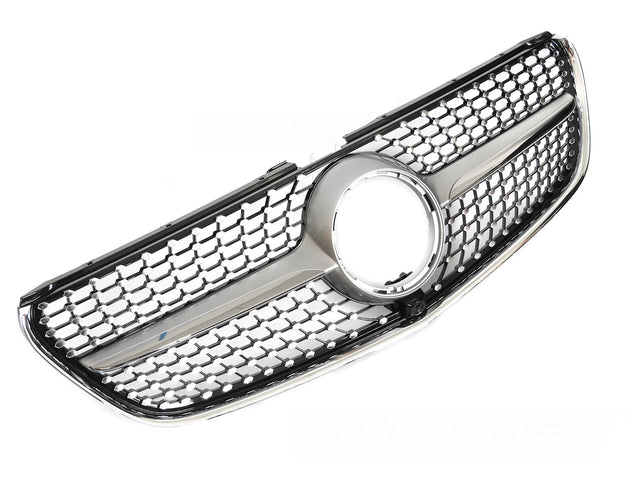 Diamond Kühlergrill Silber Schwarz für Mercedes V-Klasse W447 2014-2019 Tuning Zubehör
