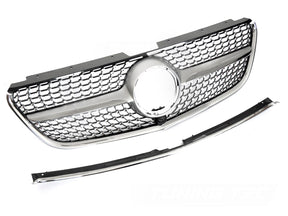 Diamond Kühlergrill Silber Chrom Mercedes Vito W447 2014-2019 mit Kameraaufnahme