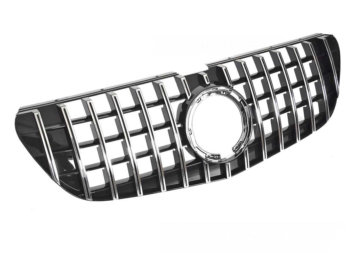 Sport Kühlergrill Chrom Schwarz für Mercedes Vito W447 2019-2023, Panamericana Style