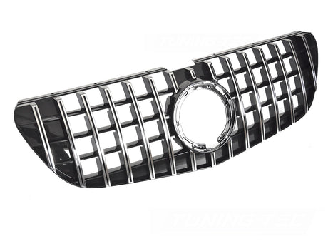 Sport Kühlergrill Chrom Schwarz für Mercedes Vito W447 2019-2023, Panamericana Style