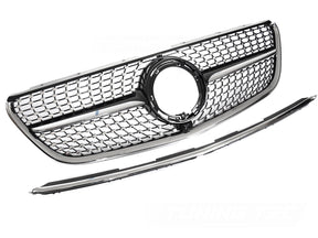 Diamond Kühlergrill Mercedes Vito W447 2019-2023 schwarz Chrom mit Kamera-Halterung