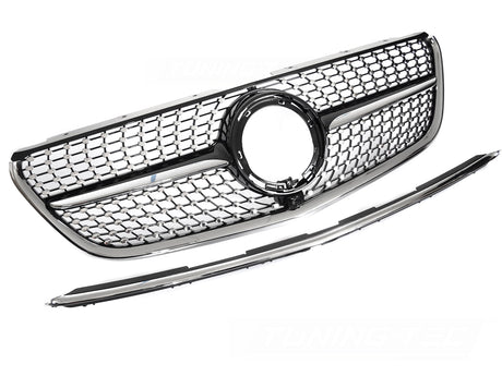 Diamond Kühlergrill Mercedes Vito W447 2019-2023 schwarz Chrom mit Kamera-Halterung