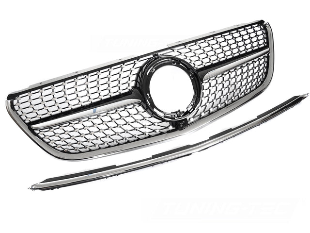 Diamond Kühlergrill Mercedes Vito W447 2019-2023 schwarz Chrom mit Kamera-Halterung