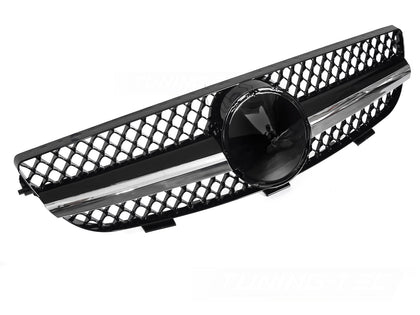 Sport Kühlergrill für Mercedes CLK W209 C209 A209 2003-2010 schwarz chrom