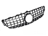 Sportgrill für Mercedes CLS C218 2014-2018 Kühlergrill Schwarz Chrom mit Sternaufnahme