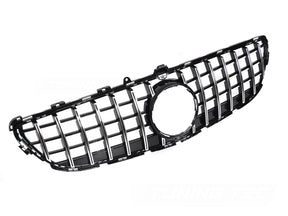 Sportgrill für Mercedes CLS C218 2014-2018 Kühlergrill Schwarz Chrom mit Sternaufnahme