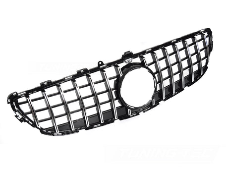 Sportgrill für Mercedes CLS C218 2014-2018 Kühlergrill Schwarz Chrom mit Sternaufnahme