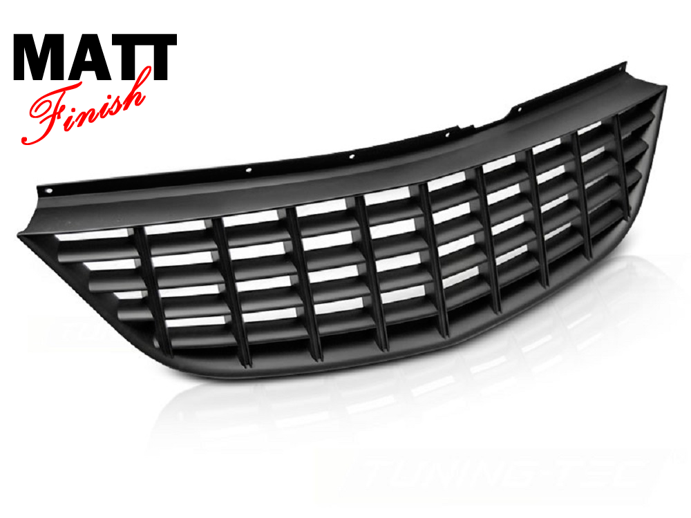 Sportgrill  für Opel Corsa D bis 2010 Frontgrill ohne Logo schwarz matt