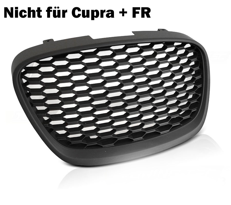 Für Seat Leon 1P Toledo Altea 5P 2005-2009 Sportgrill Frontgrill schwarz matt