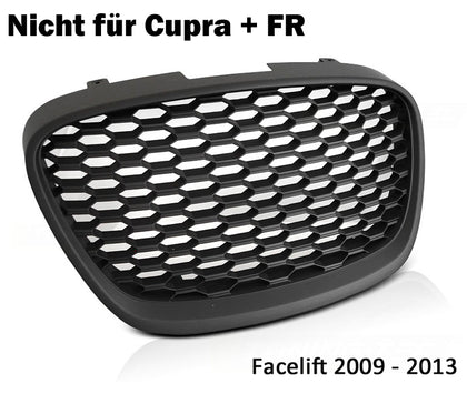 Für Seat Leon 1P Facelift 2009-2013 Sportgrill Frontgrill schwarz