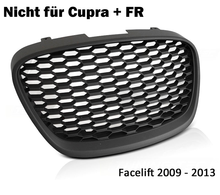 Für Seat Leon 1P Facelift 2009-2013 Sportgrill Frontgrill schwarz