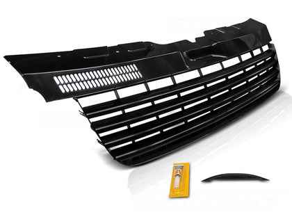 Frontgrill Kühlergrill ohne Emblem für VW T5 Transporter 2004-2009 schwarz