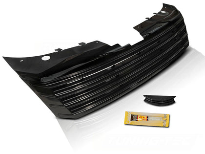 Frontgrill Kühlergrill Glanz Schwarz für VW Passat B7 2010-2014 ohne Emblem