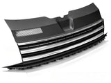 Sportgrill Frontgrill für VW T6 Multivan Transporter SGB SGG SGJ ab 2015 ohne Logo schwarz matt chrome - CR Tuning