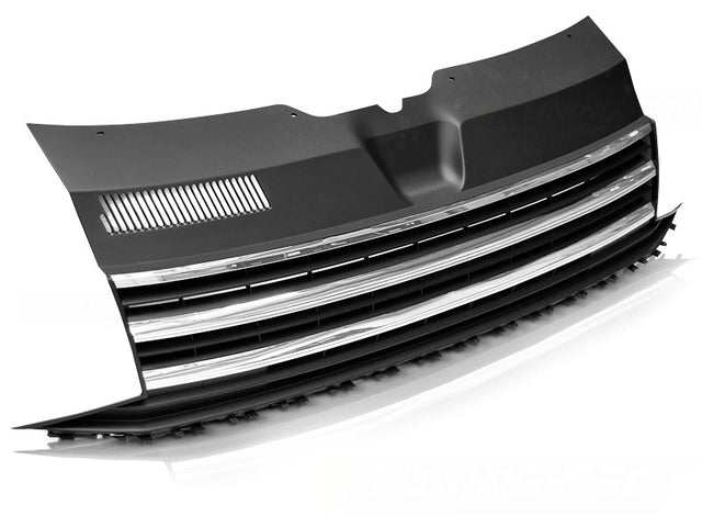 Sportgrill Frontgrill für VW T6 Multivan Transporter SGB SGG SGJ ab 2015 ohne Logo schwarz matt chrome - CR Tuning