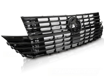 Frontgrill Kühlergrill Glanz Schwarz für VW T6.1 2020- mit Emblemaufnahme