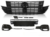 Kühlergrill mit Stoßstangen Element für VW T6.1 2020- Glanz Schwarz Front Grill - CR Tuning