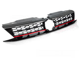Sport Kühlergrill Glanz Schwarz für VW Jetta VI 2014-2018 rot chrom Leiste - CR Tuning