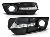 LED Nebelscheinwerfer Blenden Set für Audi Q5 2008-2012 mit Tagfahrlicht Blende