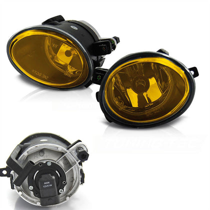 Gelbe Nebelscheinwerfer für BMW 3er E90 E91 2005-2011 Set HB4 M-Paket Stoßstange
