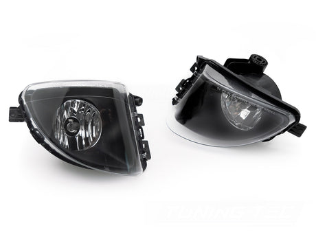 Nebelscheinwerfer Set BMW 5er F10 F11 H8 Klarglas schwarz inkl. Leuchtmittel für CR-Tuning