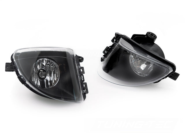 Nebelscheinwerfer Set BMW 5er F10 F11 H8 Klarglas schwarz inkl. Leuchtmittel für CR-Tuning