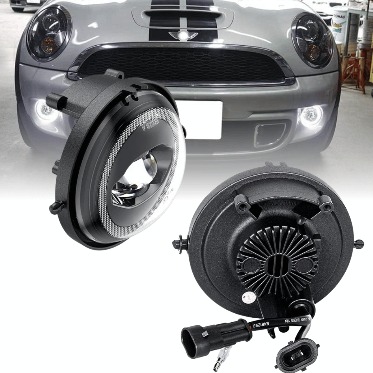 Voll LED Tagfahrlicht Nebelscheinwerfer für MINI R55 R56 R57 R58 R59 R60 2006-2014