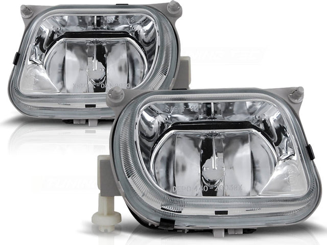Nebelscheinwerfer Set für Mercedes E-Klasse W210 1995-05/1999 chrom E-Prüfzeichen DEPO 440-2003RX