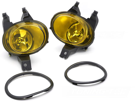 Gelbe Nebelscheinwerfer H1 für Peugeot 206 206 CC 1998-2007 mit Zierringen
