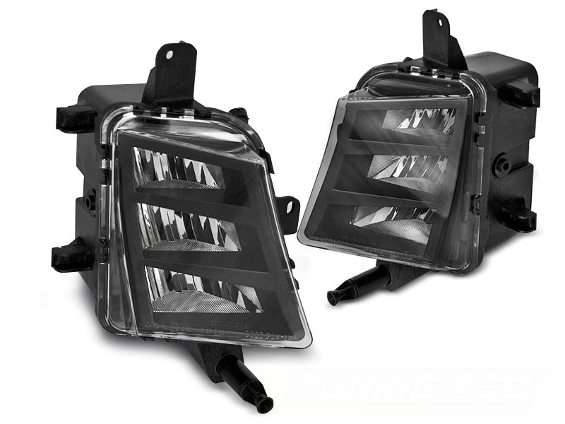 LED Nebelscheinwerfer für Ford Focus 2011-2014 schwarz mit schwarzem Einsatz und klarem Glas