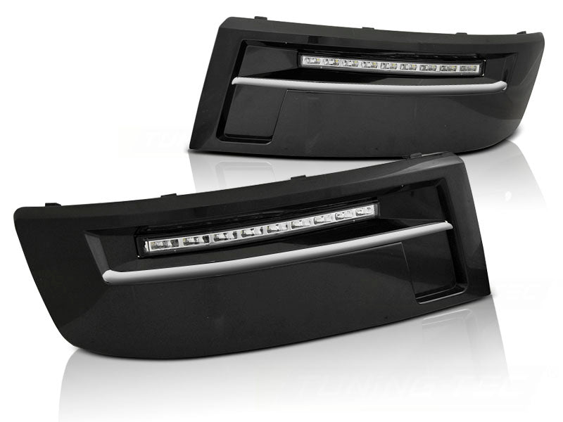 LED Tagfahrlichter für VW T5 GP 2010-2015 mit Abdeckung E-Prüfzeichen