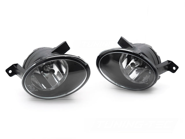 Zwei schwarze Klarglas Nebelscheinwerfer HB4 für VW Golf VI Beetle Tiguan Touran UP! Tuning Set