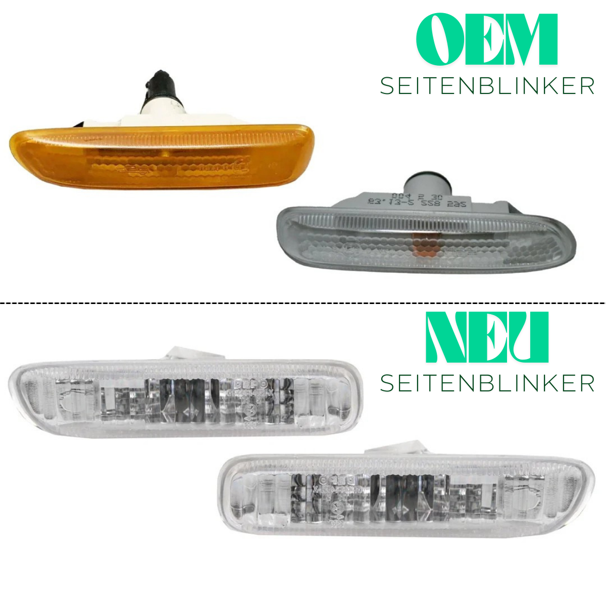 Seitenblinker Set für BMW E46 1998-2003 Limousine Coupe Cabrio Kombi chrom