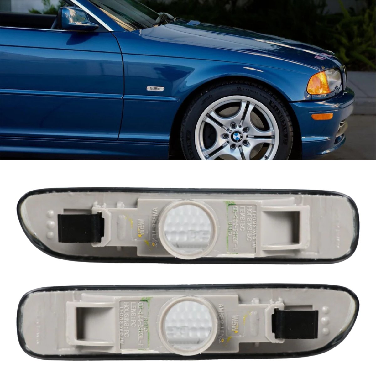 Seitenblinker Set für BMW E46 1998-2003 Limousine Coupe Cabrio Kombi chrom