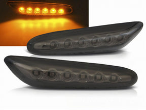 LED Seitenblinker smoke für BMW E46 Limo Touring 01-05, getöntes Gehäuse