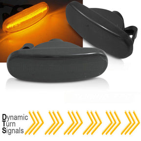 Dynamische LED Seitenblinker Set in schwarz für Fiat Stilo Panda Punto - CR Tuning