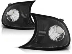Schwarze Frontblinker für BMW E46 Coupe 09.01-03.03, Paar, LED-Optik