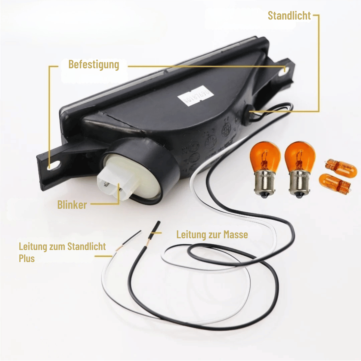 Frontblinker Set für BMW E30 1987-06.1994 Limo Touring Coupe Cabrio Standlicht smoke