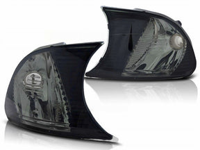 blinker Set 09.01-03.03 dunkel getönt, Tuning Scheinwerfer für BMW E46 Coupe Cabrio Front