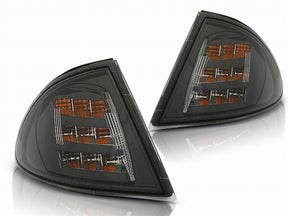 LED Frontblinker Set schwarz für BMW E46 Limo Touring, Blinker schwarz getönt, E46 Tuning