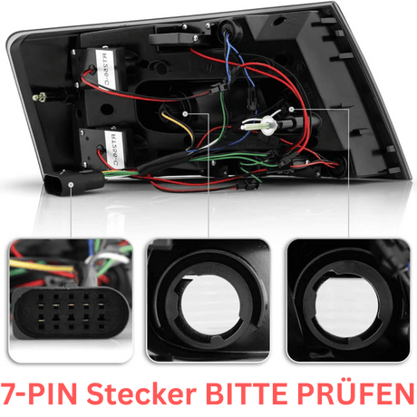 LED Rückleuchten Set Smoke für Audi A6 C6 Limousine 04.2004-2008 mit Light Bar, 7-poliger Stecker