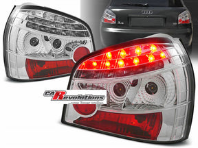 LED Rückleuchten Set chrom für Audi A3 08.1996-08.2000 - CR Tuning