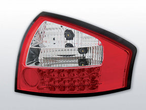 LED Rückleuchten rot weiß für Audi A6 97-04, Tuning Rücklichter Set