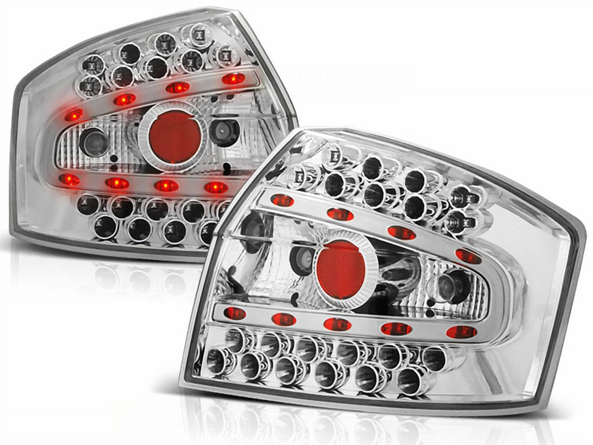 LED Rückleuchten Set chrom für Audi A4 B6 10.2000-10.2004