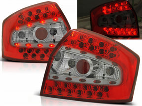LED Rückleuchten rot chrom Audi A4 B6 2000-2004 Set, Tuning Rücklichter