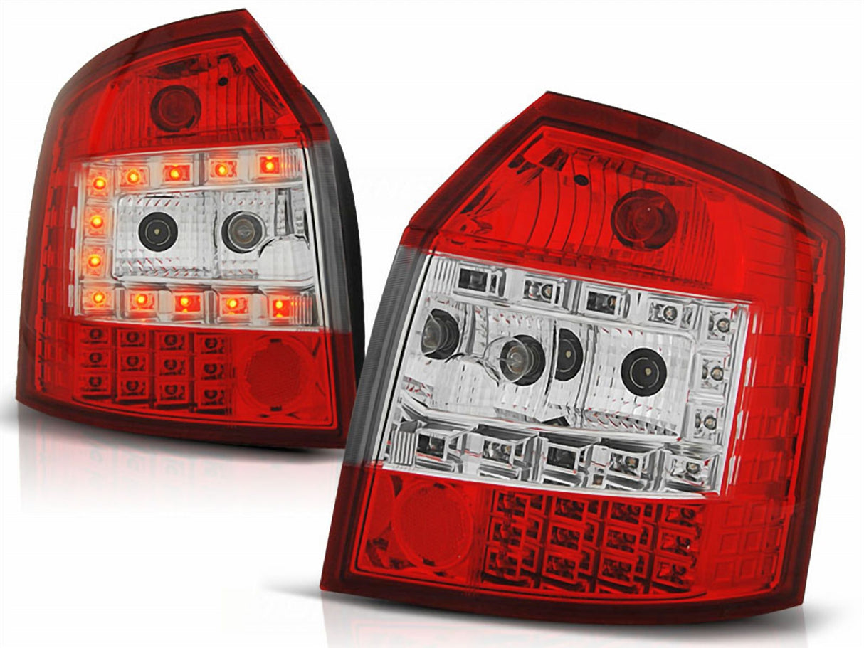 LED Rückleuchten Set rot chrom für Audi A4 B6 Avant 10.2000-10.2004