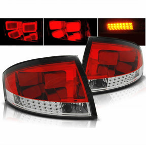 LED Rückleuchten rot weiß für Audi TT 8N 1999-2006, Tuning Rücklichter Set